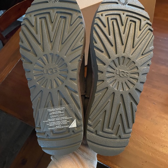 UGG Gray Suede Slippers - Picture 3 of 4